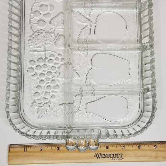 INDIANA Glass Crystal Collection 5 Part Relish Serving Tray - Picture 6 of 8